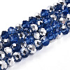 Electroplate Transparent Glass Beads Strands EGLA-A034-T6mm-M03-1