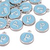 Platinum Plated Alloy Enamel Charms LS-X-ENAM-S118-04P-P-4