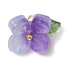 4Pcs 4 Colors Resin Pendants PALLOY-TA00213-01-3