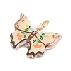 Painted Brass Pendants KK-CBAA339-02C-2