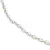 304 Stainless Steel Cable Chain Necklace for Women NJEW-G104-03P-2