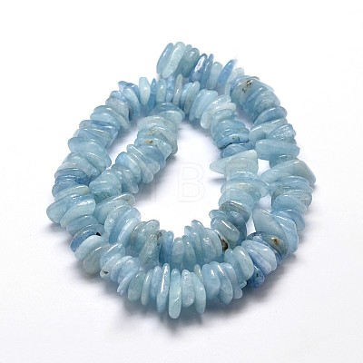 Natural Aquamarine Chip Beads Strands G-E271-67-1