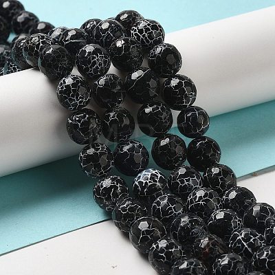 Crackle Agate Beads Strands G-A004-1-1