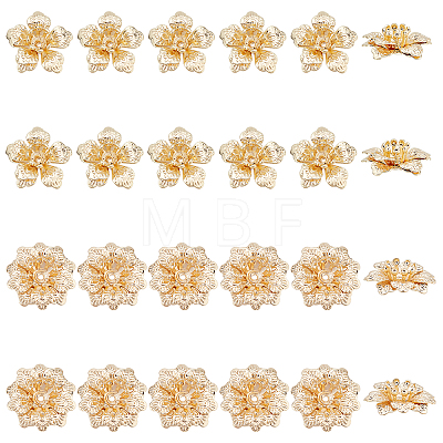 24Pcs 2 Style Brass Beads FIND-FH0004-18-1