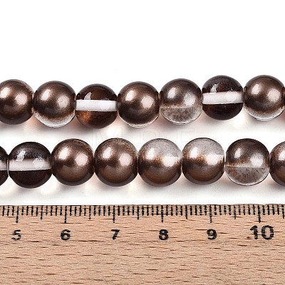 Baking Paint Transparent Glass Beads X1-DGLA-N011-10mm-09-1