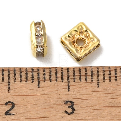 Brass Rhinestone Spacer Beads RSB071NF-01G-1