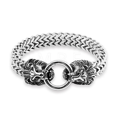 Lion Viking 304 Stainless Steel Wheat Chain Bracelets for Men FS-WGC8E20-03-1