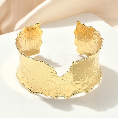 Brass Cuff Bangles for Women BJEW-A038-01B-G-1
