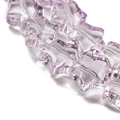 Baking Paint Transparent Glass Beads Strands DGLA-A07-T8mm-KD03-1
