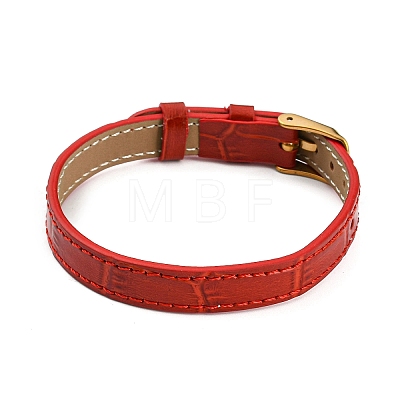 Leather Textured Watch Bands AJEW-K232-01G-07-1