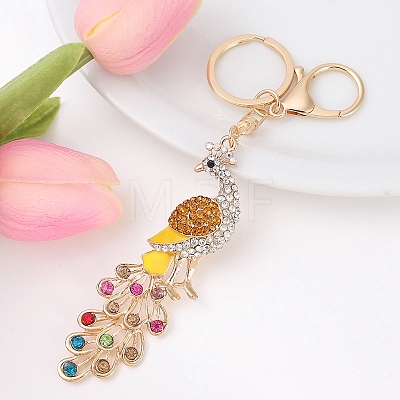 Alloy Rhinestone Keychain PW-WG42533-04-1