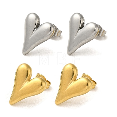 PVD Vacuum Plating 304 Stainless Steel Stud Earring EJEW-C099-04GP-1