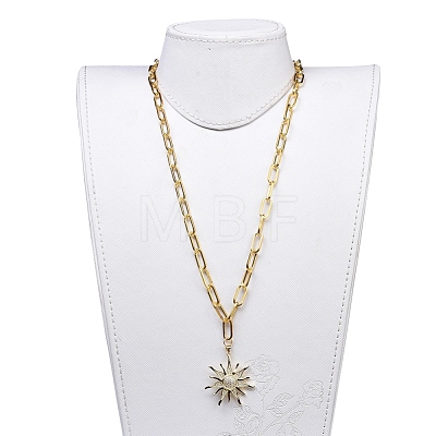 Iron Paperclip Chain Necklaces NJEW-JN02668-1