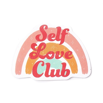 Self Love Club Theme Waterproof Self Adhesive Paper Stickers DIY-F108-11-1