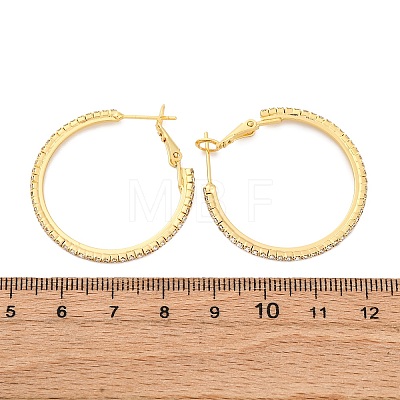 Brass Micro Pave Cubic Zirconia Stud Earrings EJEW-R025-32G-1