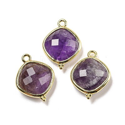 Natural Amethyst Pendants G-M431-12G-01-1