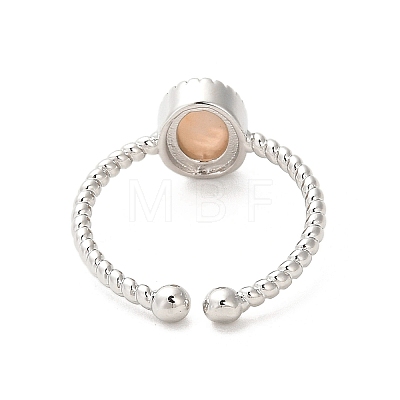 Natural Sunstone Open Cuff Ring RJEW-M166-04P-B-1