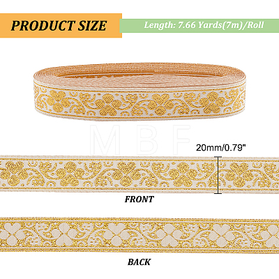 Ethnic Style Polyester Ribbon OCOR-WH079-91-1