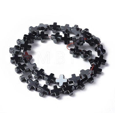 Non-Magnetic Synthetic Hematite Beads Strands G-G096-10x10x4mm-1