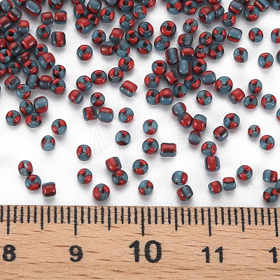 12/0 Two Tone Opaque Glass Seed Beads SEED-T006-01A-A04-1