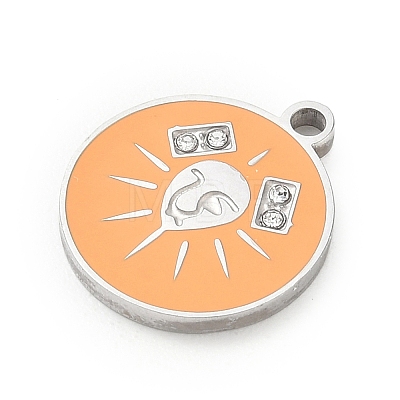 Twelve Constellations 304 Stainless Steel Enamel Pendants SA-CBAAE04-01P-06-1