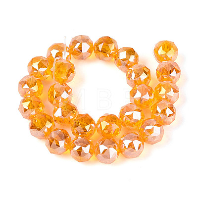 AB Color Plated Transparent Glass Round Beads Strands EGLA-T029-8mm-12T-12-1