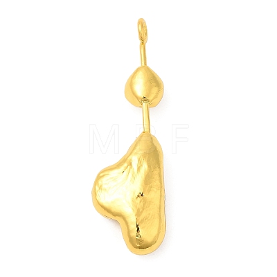 Golden Plated Brass Big Pendants KK-M251-08G-1
