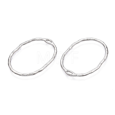 Oval Rack Plating Alloy Pendants PALLOY-T090-01P-B-NR-1