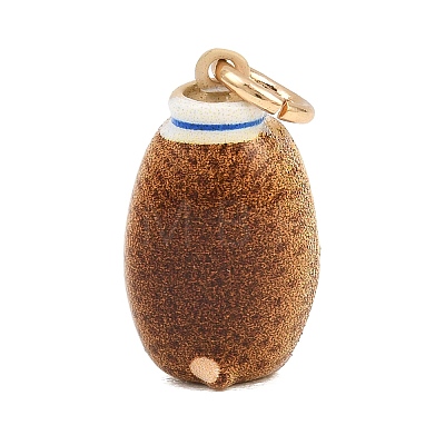 Brass Enamel Pendants KK-CBADA45-02G-02-1