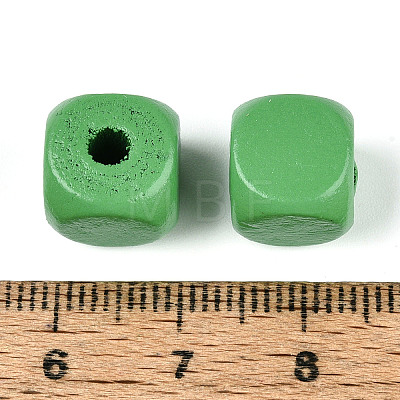 Spray Painted Wooden Beads WOOD-P021-01C-28-1