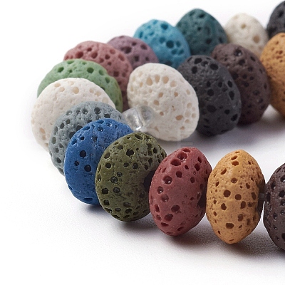 Natural Lava Rock Beads Strands G-F671-01A-17-1