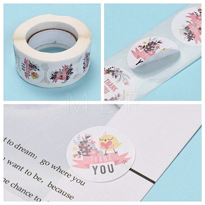 1 Inch Thank You Self-Adhesive Paper Gift Tag Stickers X-DIY-E027-A-02-1