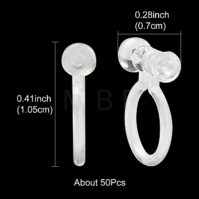 Plastic Clip-on Earring Findings KY-YW0001-45-1