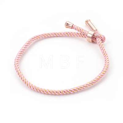 Couple Adjustable Nylon Cord Bracelets BJEW-F362-B-RG-1