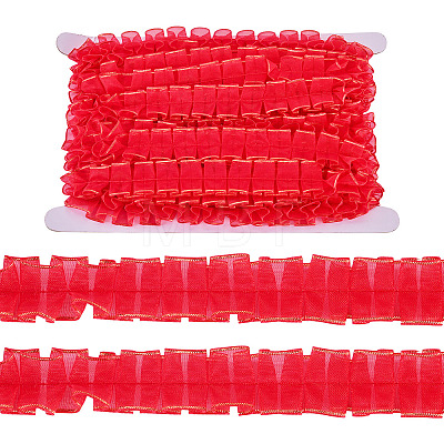 10M Double Layer Polyester Lace Ribbon OCOR-TA0004-14D-1