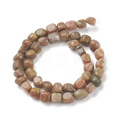 Natural Unakite Beads Strands G-F464-37-1