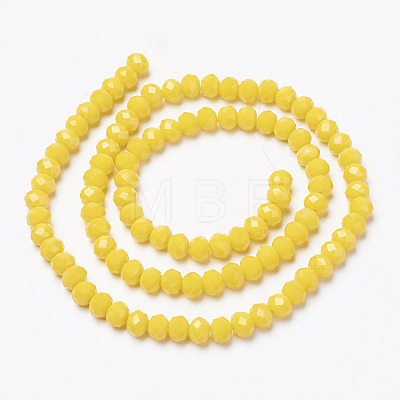Opaque Solid Color Glass Beads Strands EGLA-A034-P1mm-D04-1