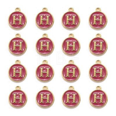 Golden Plated Alloy Enamel Charms LS-ENAM-S118-08H-1