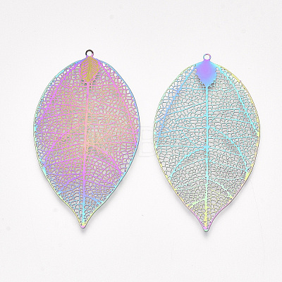 Ion Plating(IP) 304 Stainless Steel Filigree Big Pendants Y-STAS-S108-38-1