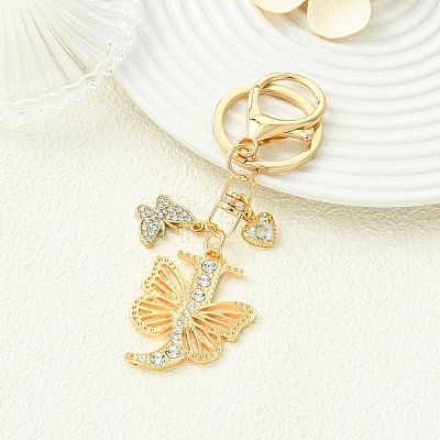 Alloy Rhinestone & Iron Keychain KEYC-YW00279-05-1