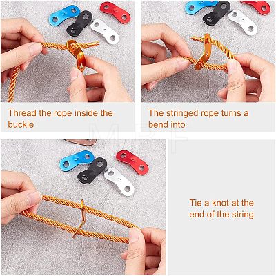 SUPERFINDINGS 36Pcs 6 Colors Aluminum Alloy Guyline Cord Adjuster AJEW-FH0001-45-1