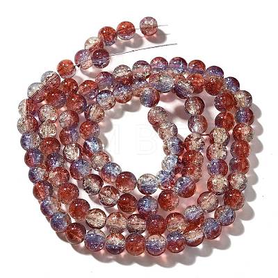 Crackle Glass Beads Strands CCG-C002-8mm-11-1