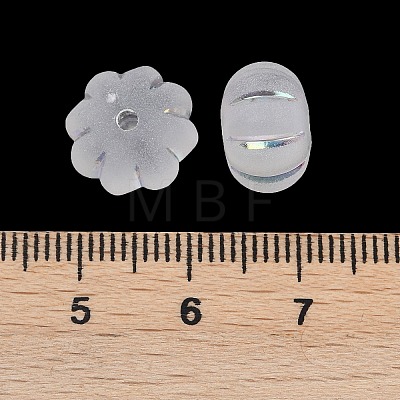 Frosted Transparent Acrylic Beads OACR-P029-03B-06-1