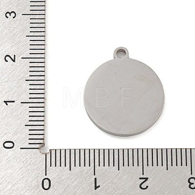 316 Surgical Stainless Steel Enamel Pendants STAS-M073-23P-1