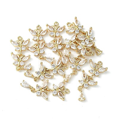 Brass Pave Cubic Zirconia Pendants KK-G462-47KCG-1