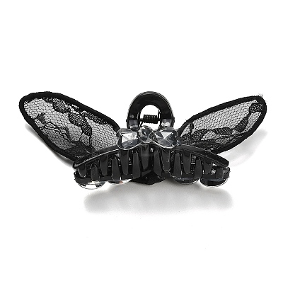 Polyester & Resin & Rhinestone Claw Hair Clips LS-MRMJ-P021-04A-1