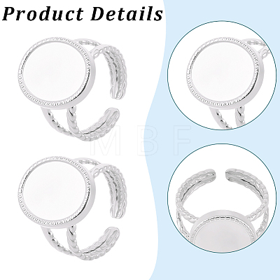 DIY Oval Finger Rings Making Kit DIY-BBC0003-15P-1