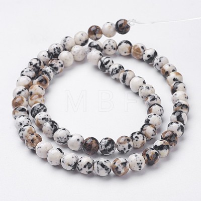 Synthetic Ocean White Jade Bead Strands X-G-J350-10mm-03-1