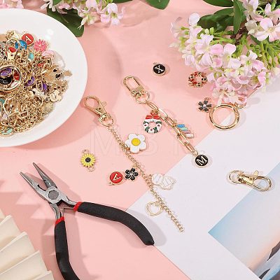 1 Bag DIY Keychain Kit DIY-GL0007-19B-1