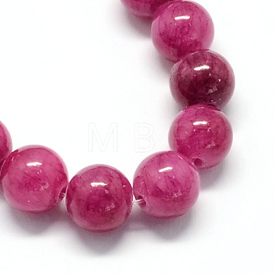Natural Dyed Yellow Jade Gemstone Bead Strands X-G-R271-10mm-YXS12-1